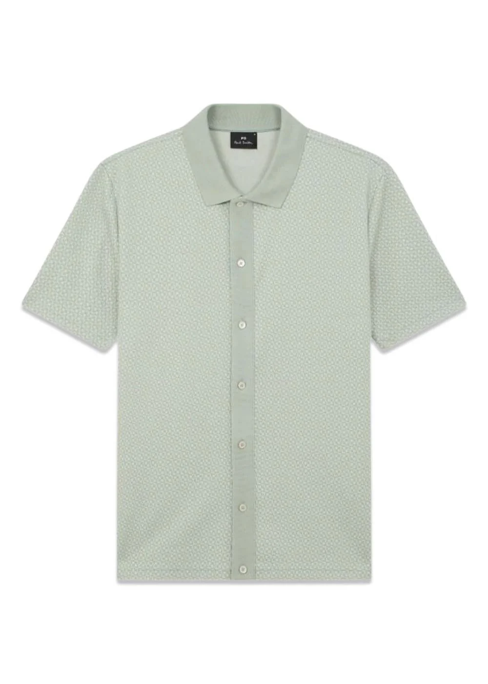 Reg Fit Button Front Polo Shirt - Green