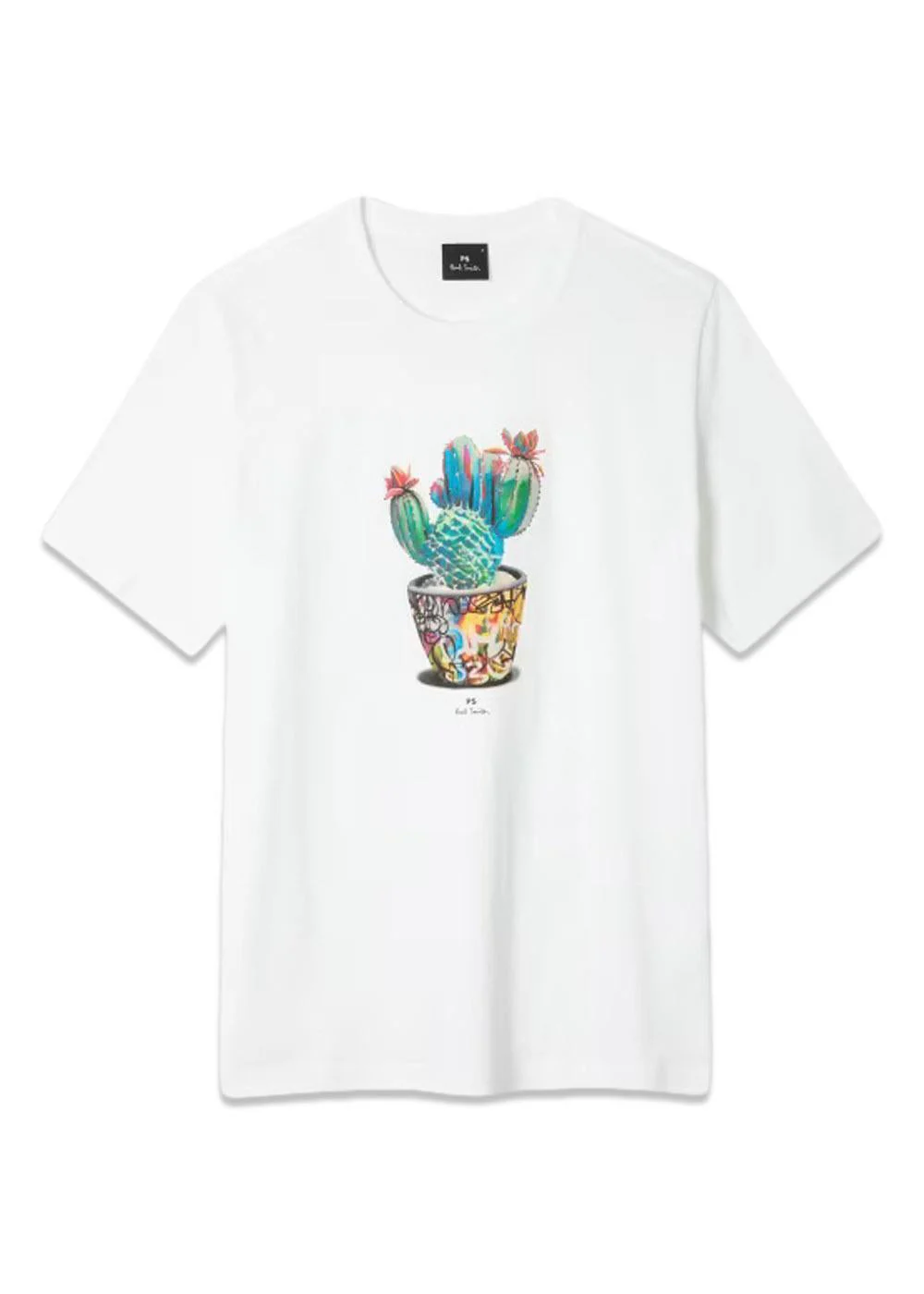 Reg Fit T-Shirt Cactus - White