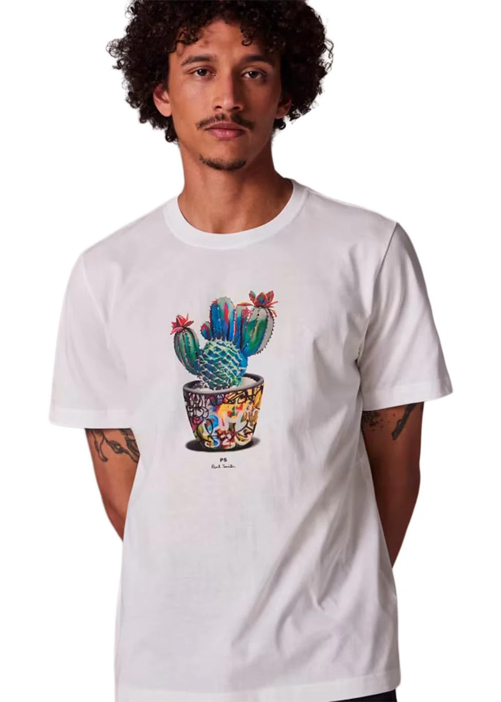 Reg Fit T-Shirt Cactus - White - Image 2