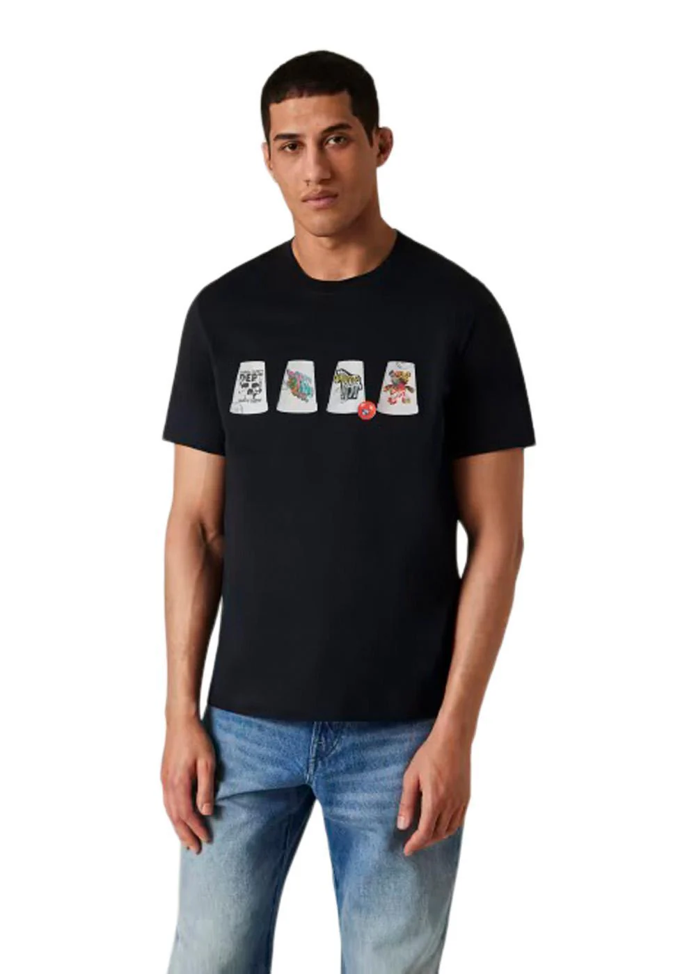 Reg Fit T-Shirt Cup - Very Dark Navy - Image 2