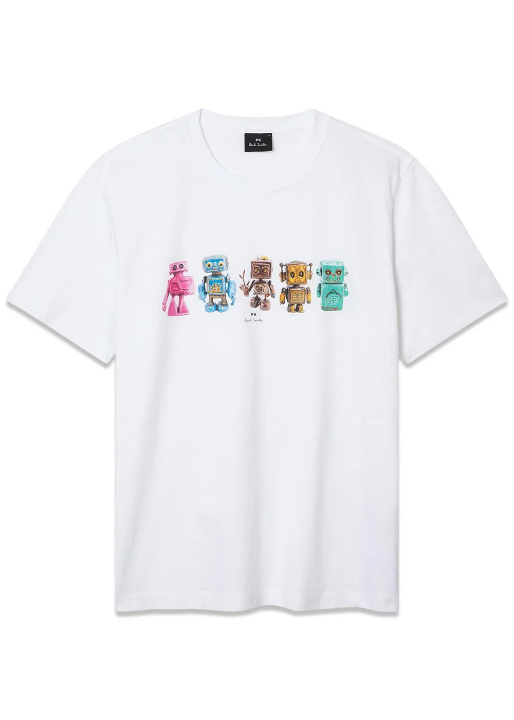 Reg Fit T-Shirt Robots - White