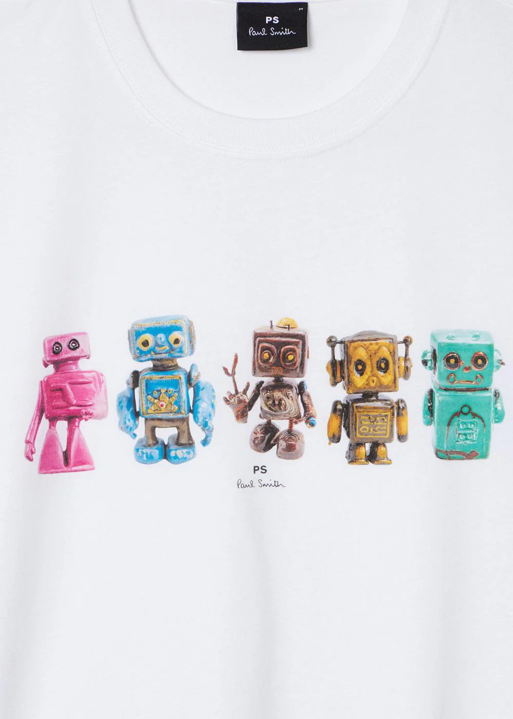 Reg Fit T-Shirt Robots - White - Image 3
