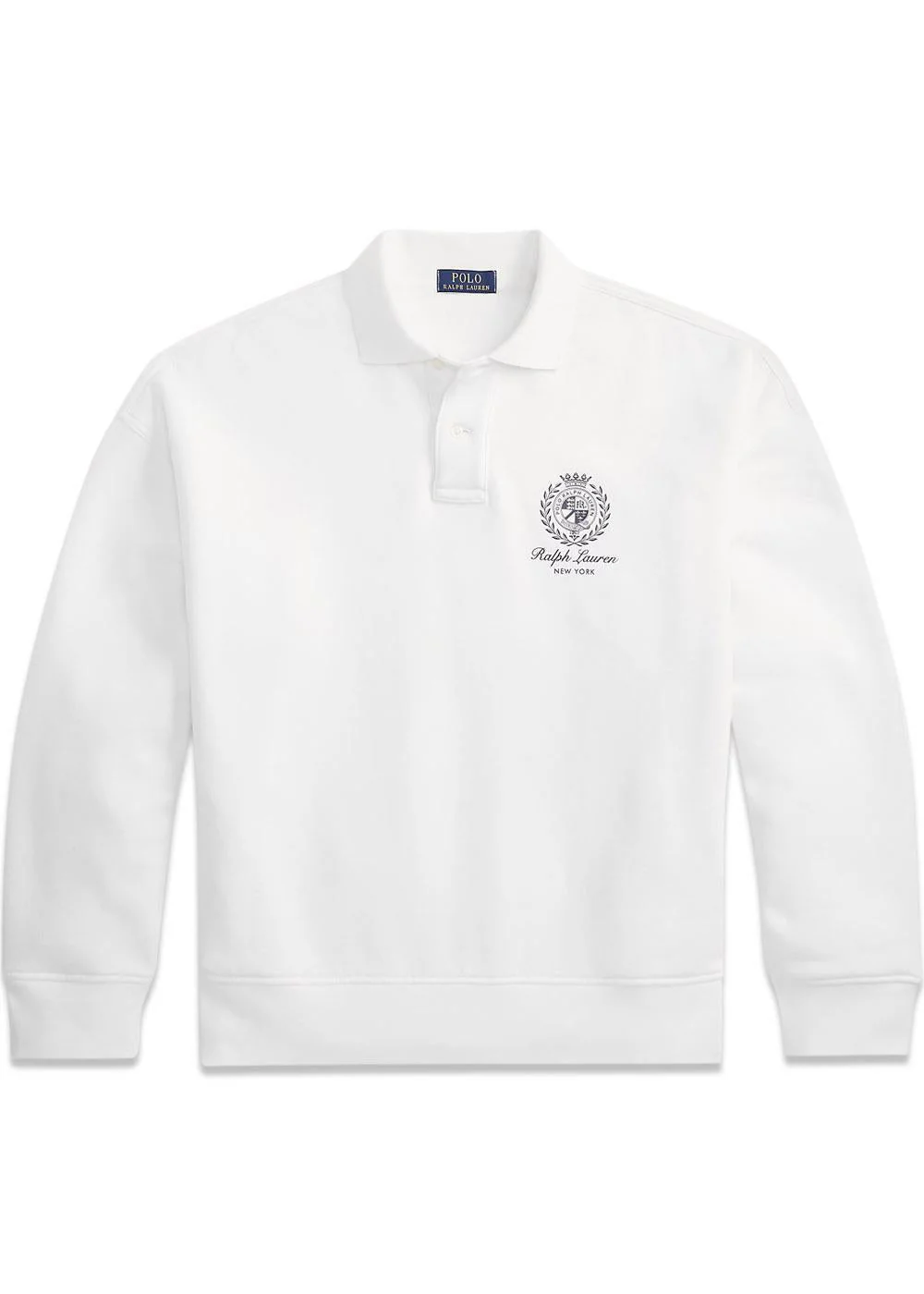 Relaxed Fit Fleece Graphic Sweatshirt - White