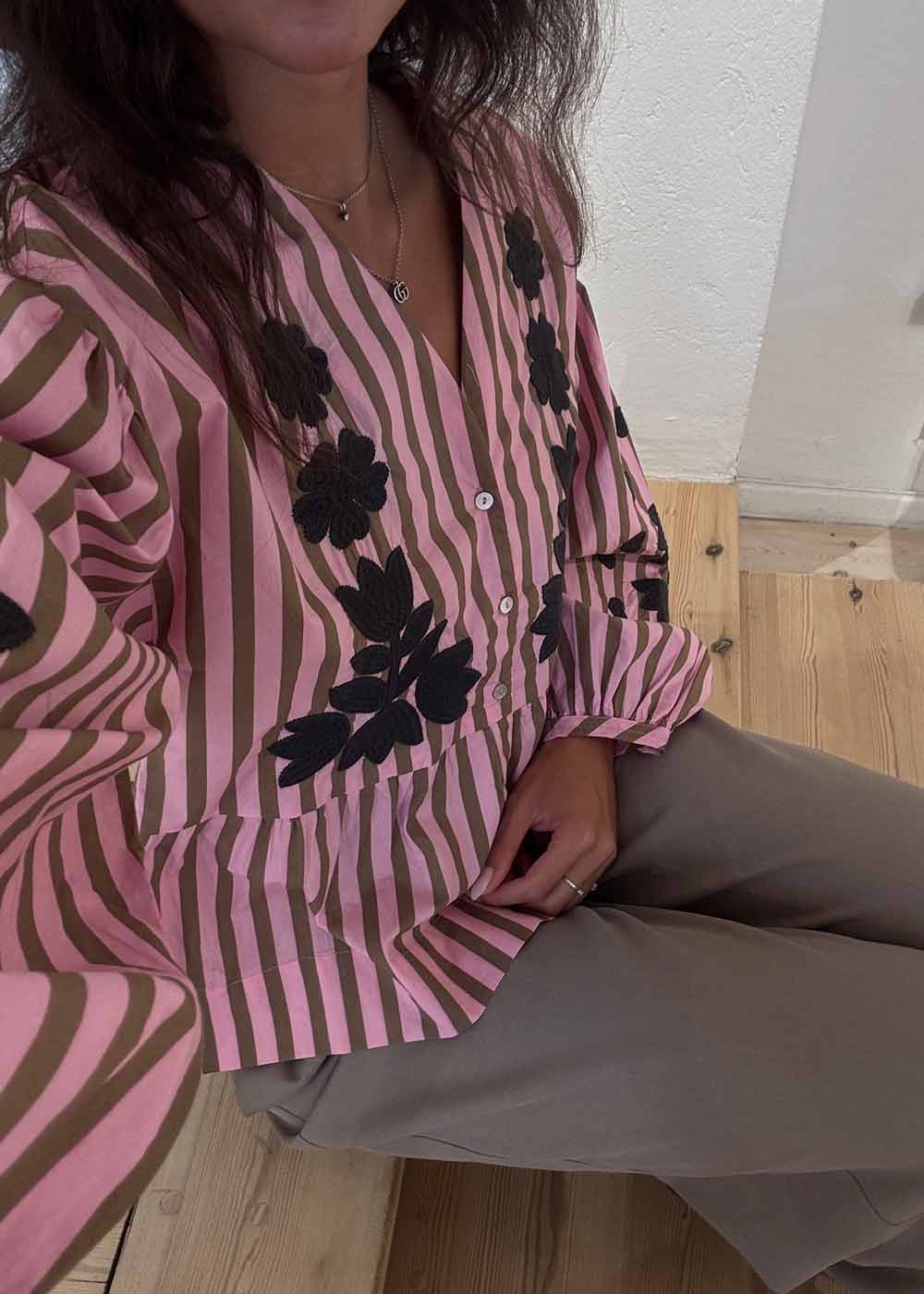 Rikke Top - Pink Stripes - Image 4