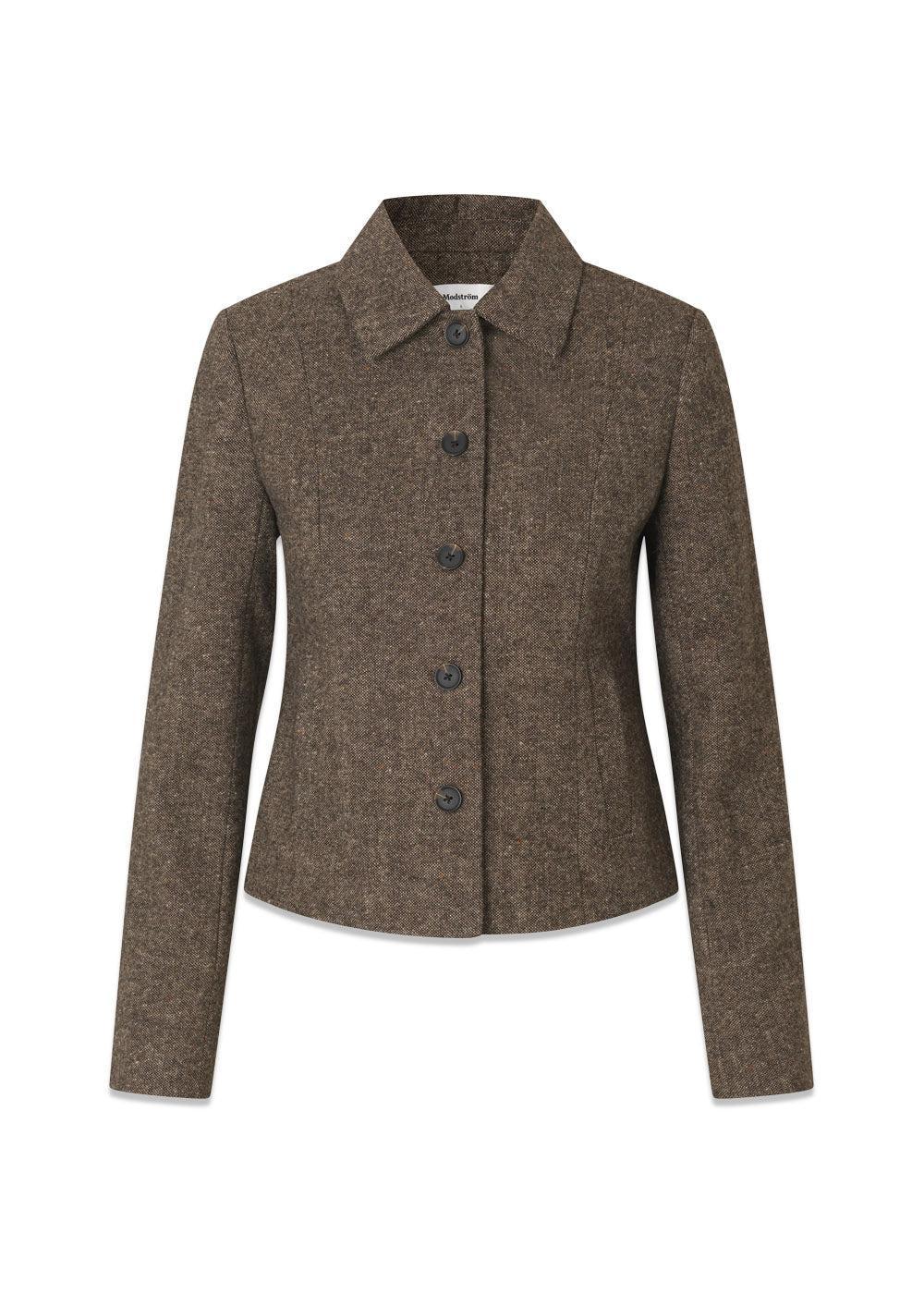 Rockymd blazer - Dark Brown Melange