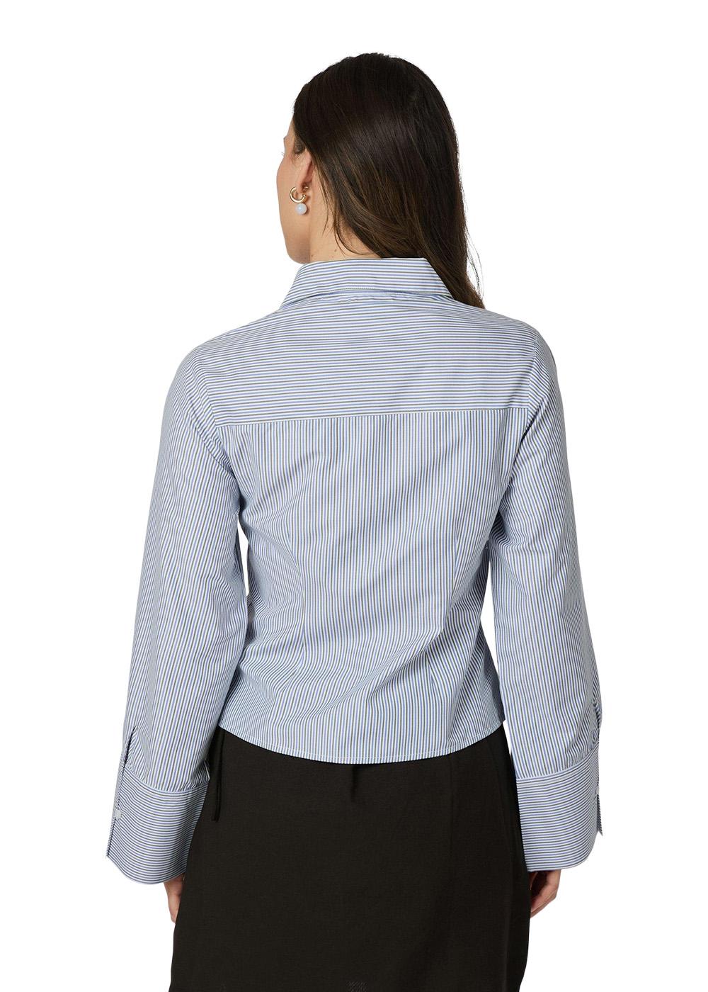 Rosa Double Stripe Shirt - Light Blue - Image 4