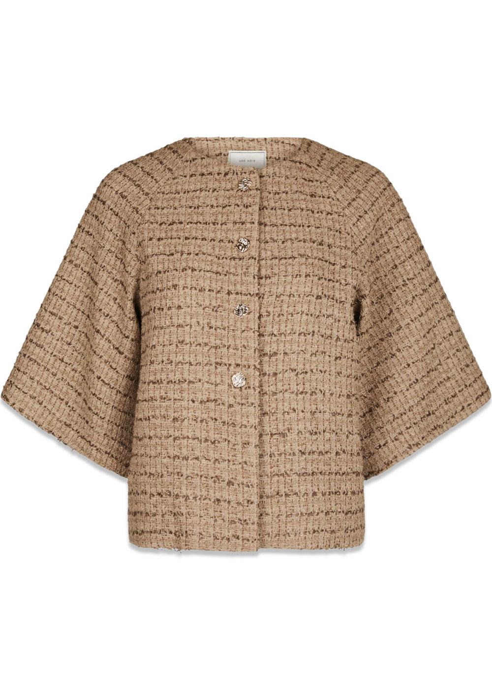 Rosella Boucle Mini Jacket - Taupe