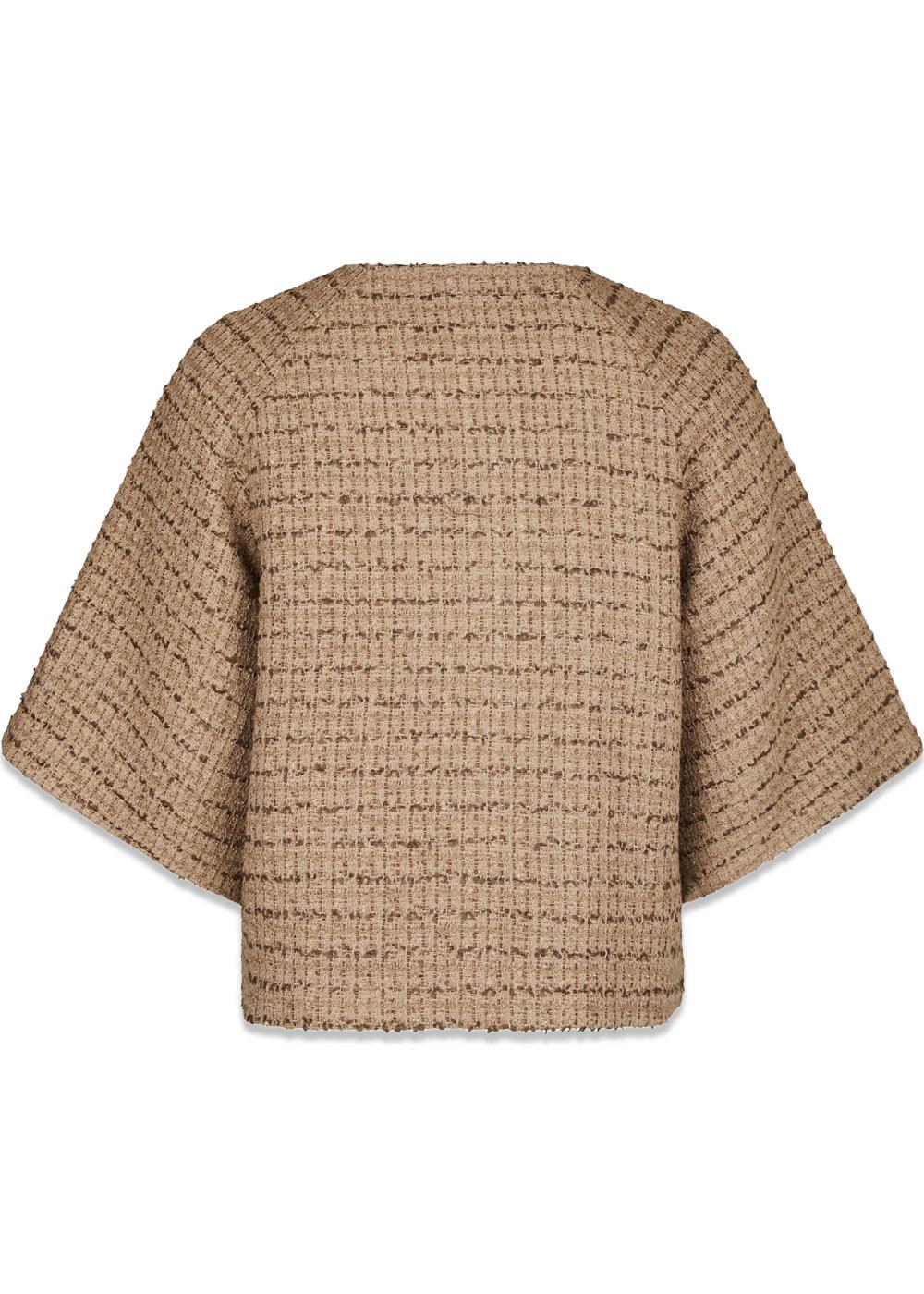 Rosella Boucle Mini Jacket - Taupe - Image 2