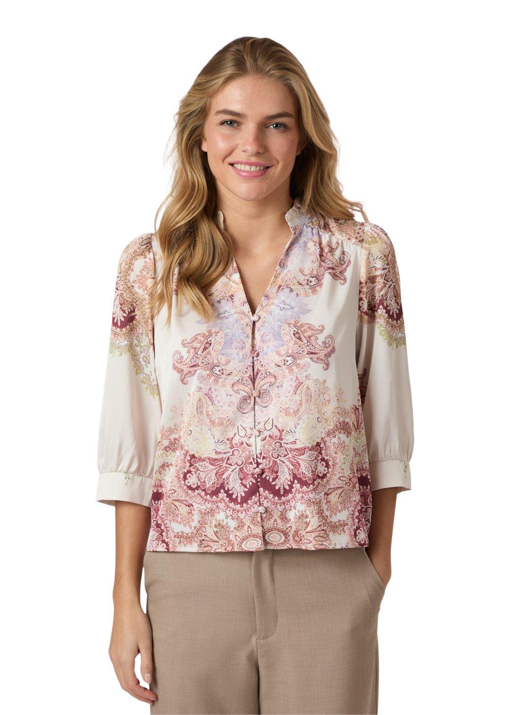 Roselle Artist Paisley Blouse - Ivory - Image 3