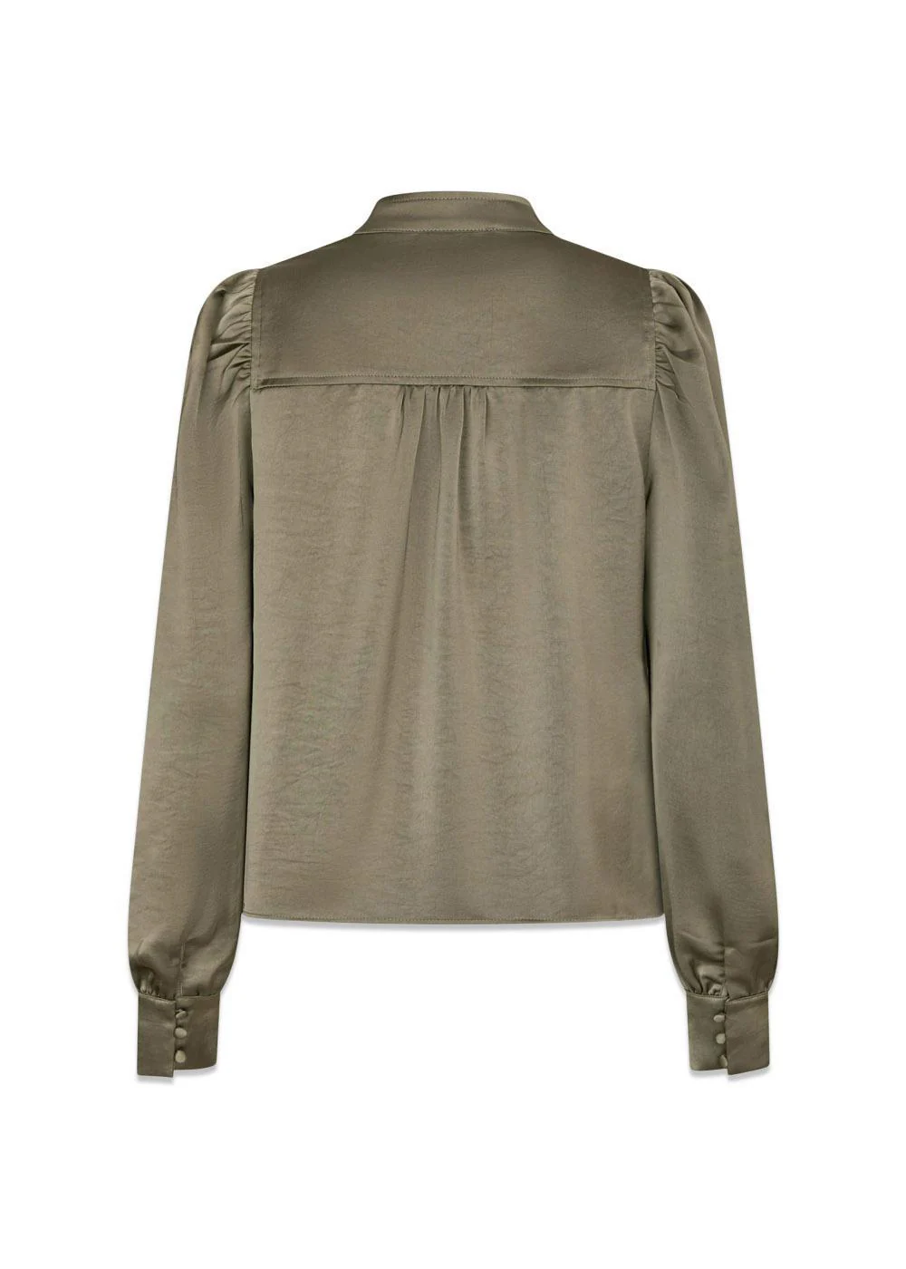Rosslyn Heavy Sateen Blouse - Cold Army - Image 2