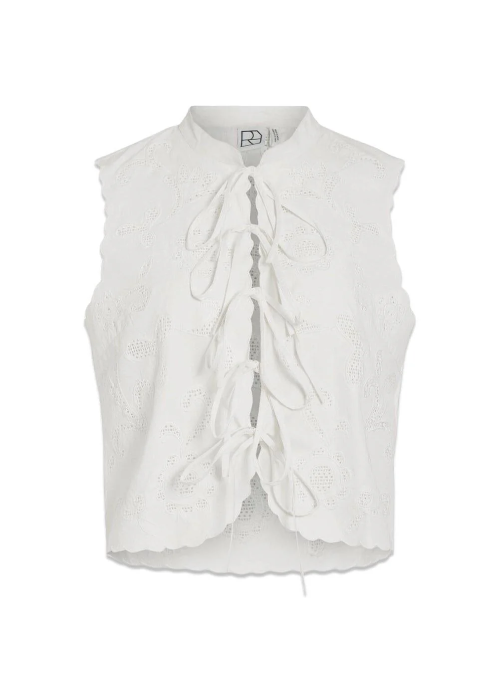 ROUAMELINE S/L CHINA COLLAR TOP - Cloud Dancer