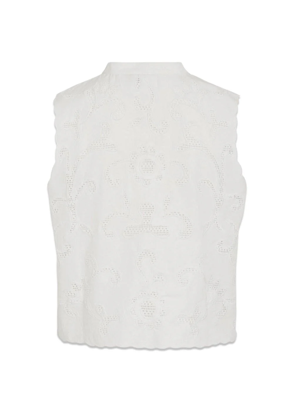 ROUAMELINE S/L CHINA COLLAR TOP - Cloud Dancer - Image 3