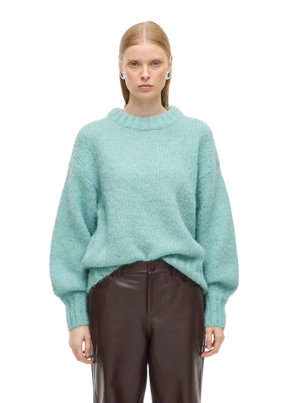 ROUBREE L/S O-NECK KNIT - Aquifer - Image 2