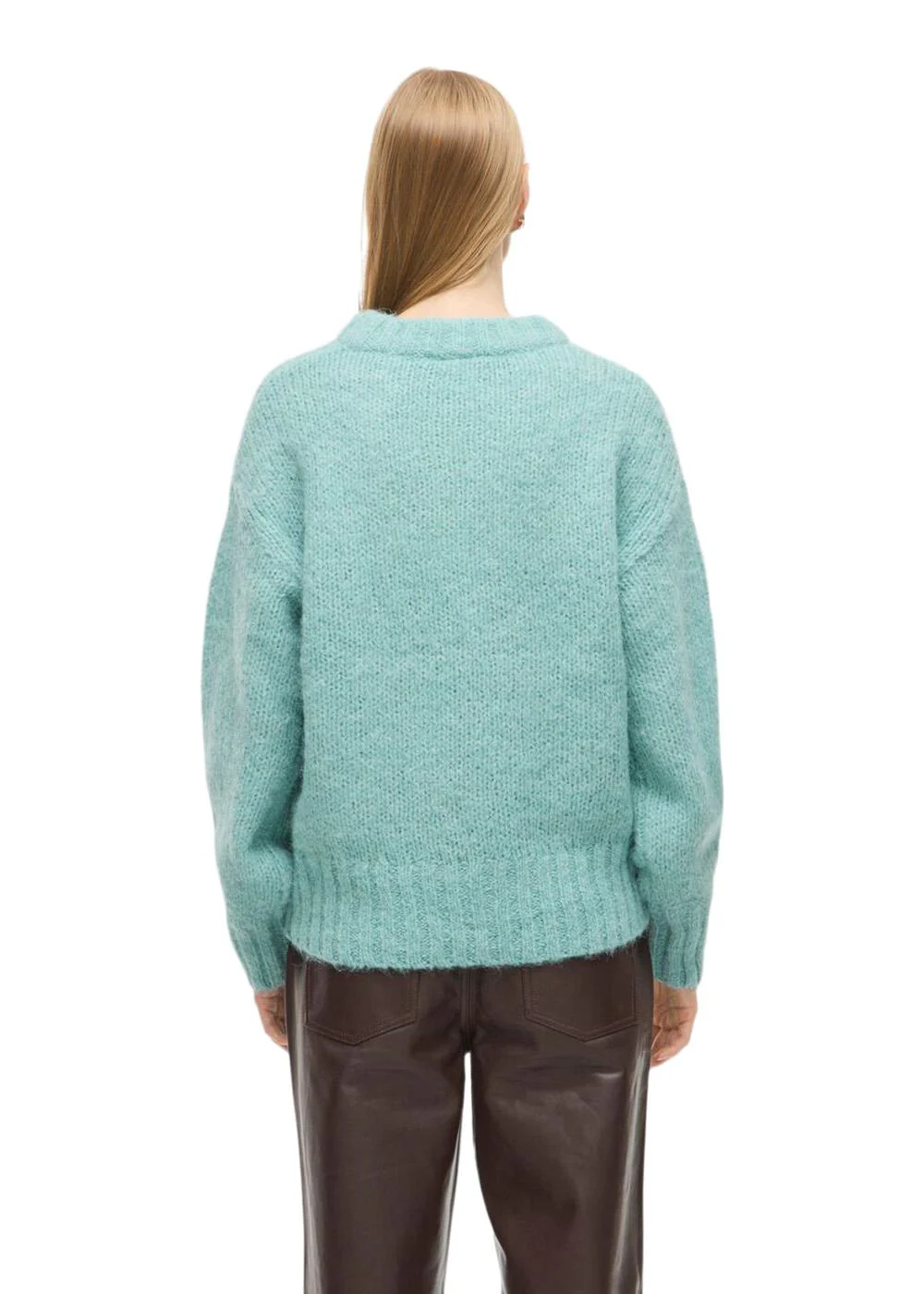 ROUBREE L/S O-NECK KNIT - Aquifer - Image 3