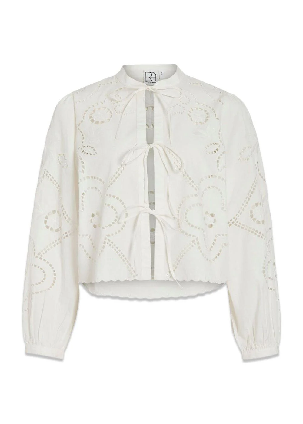 ROUCARIN L/S O-NECK TOP/1 - Cloud Dancer