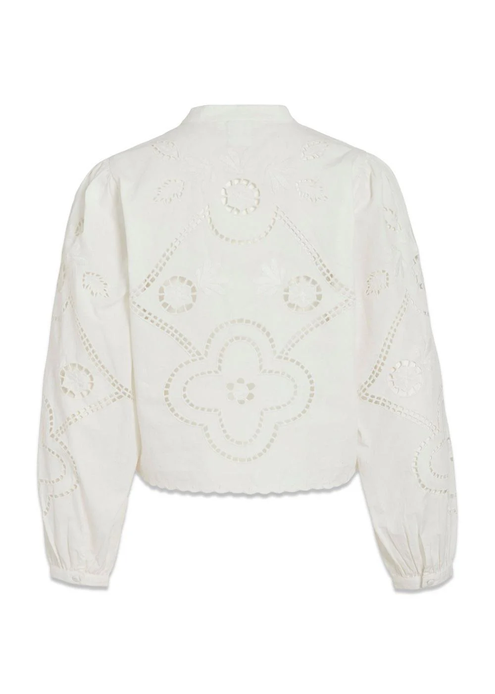 ROUCARIN L/S O-NECK TOP/1 - Cloud Dancer - Image 4