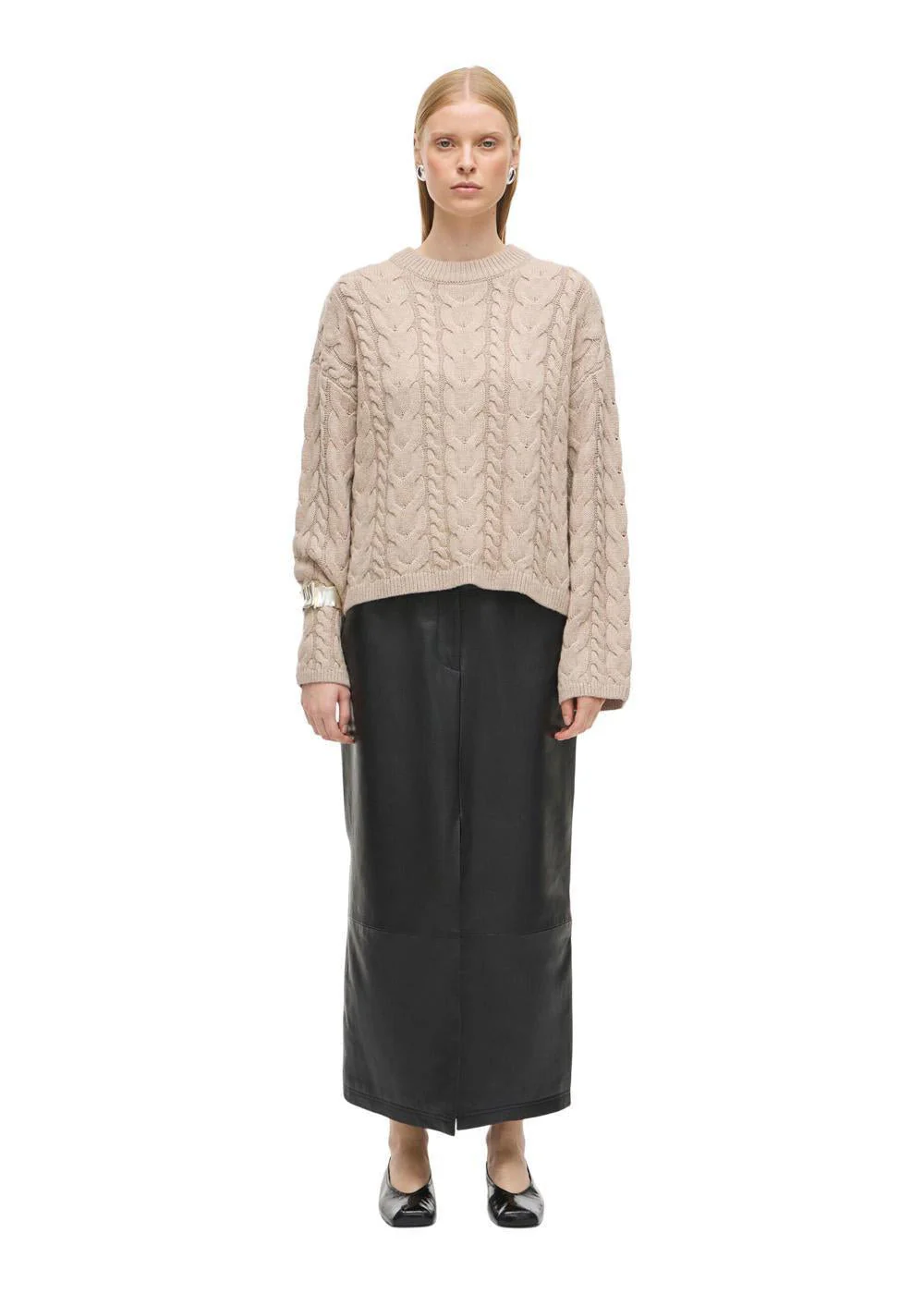 ROUDARLENE LS O-NECK KNIT - Oatmeal - Image 2