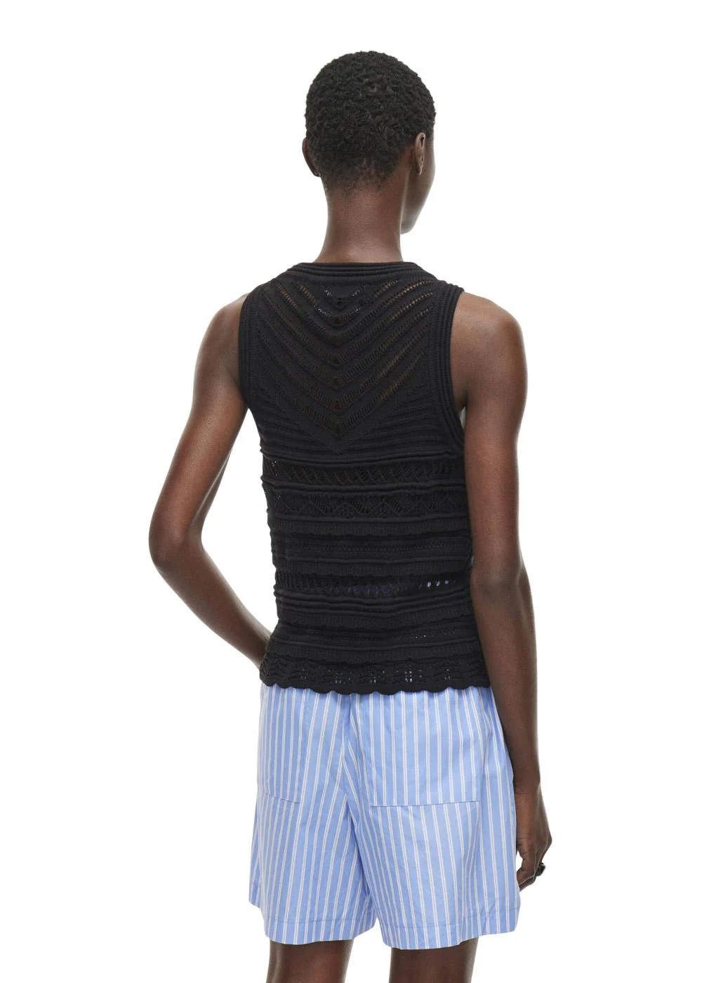 ROUDELPHINE S/L O_NECK KNIT TOP - Meteorite - Image 4