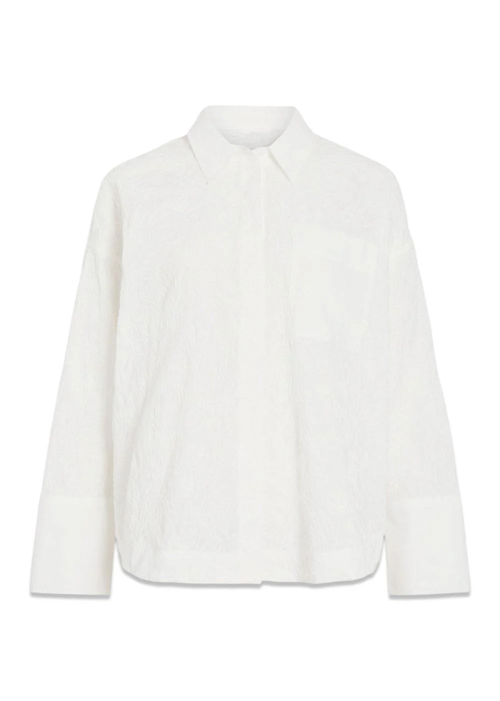 ROUEMMA L/S OVERSIZED SHIRT/PF - Cloud Dancer