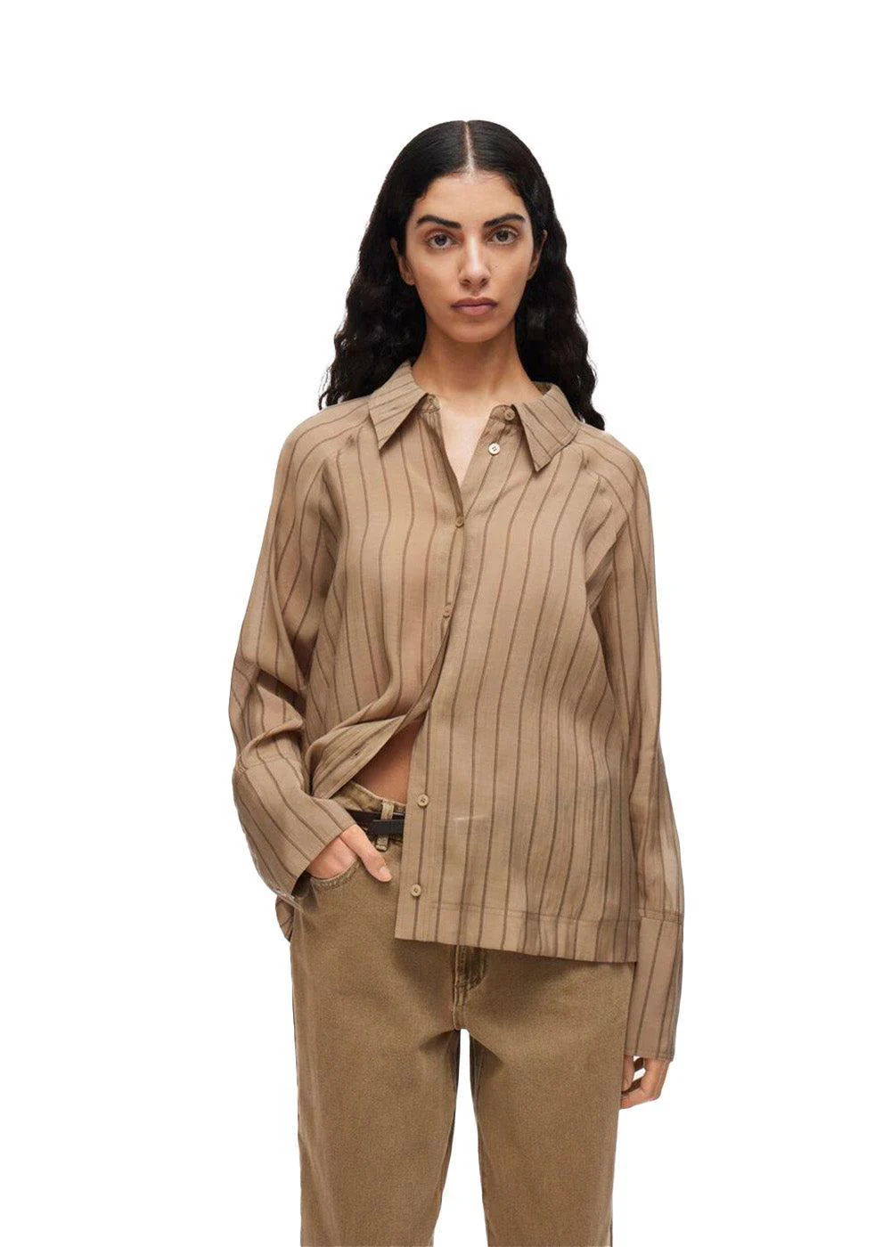 Rouenia LS shirt - Petified Oak