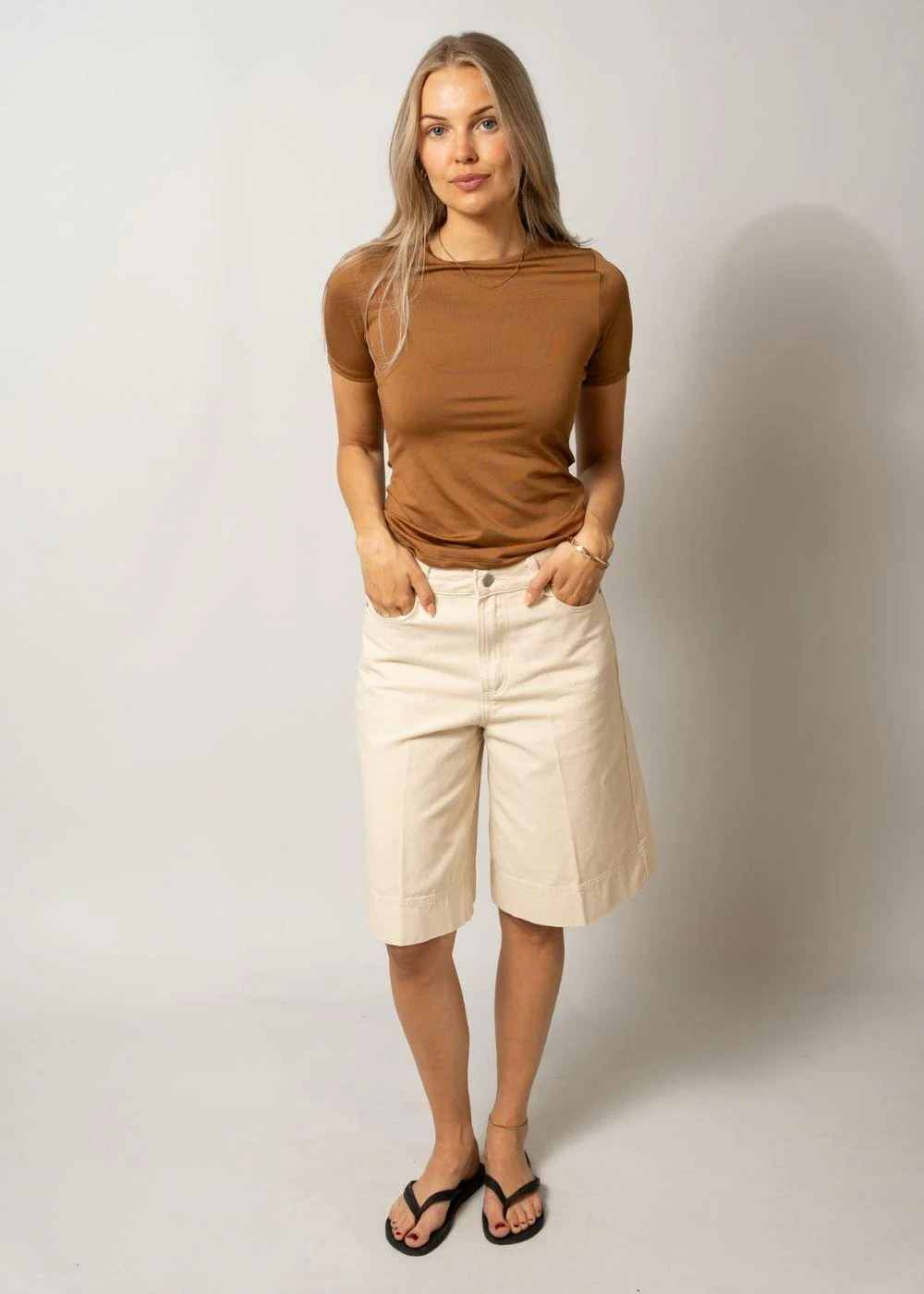 ROUHARPER RW W/F DENIM SHORTS/PF - Birch - Image 3
