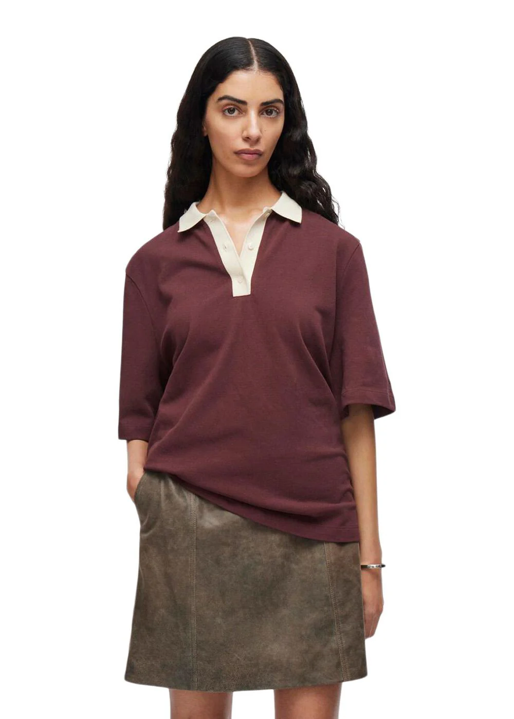 Roumagalie 2/4 polo - Chocol/Birch - Image 3