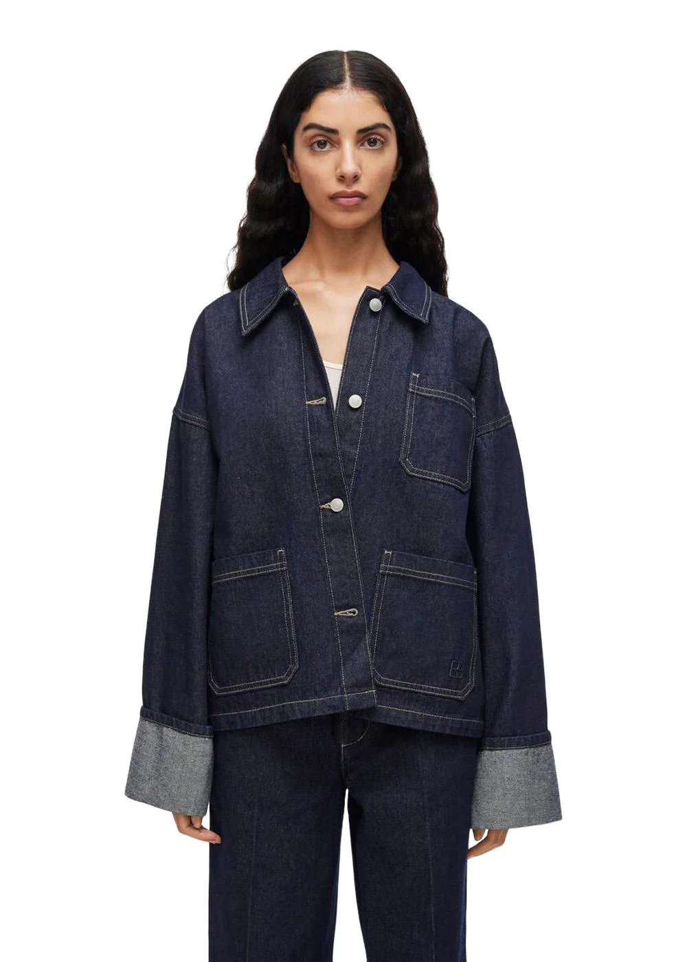 Roumartine ls denim jacket - Dark Denim Blue - Image 3