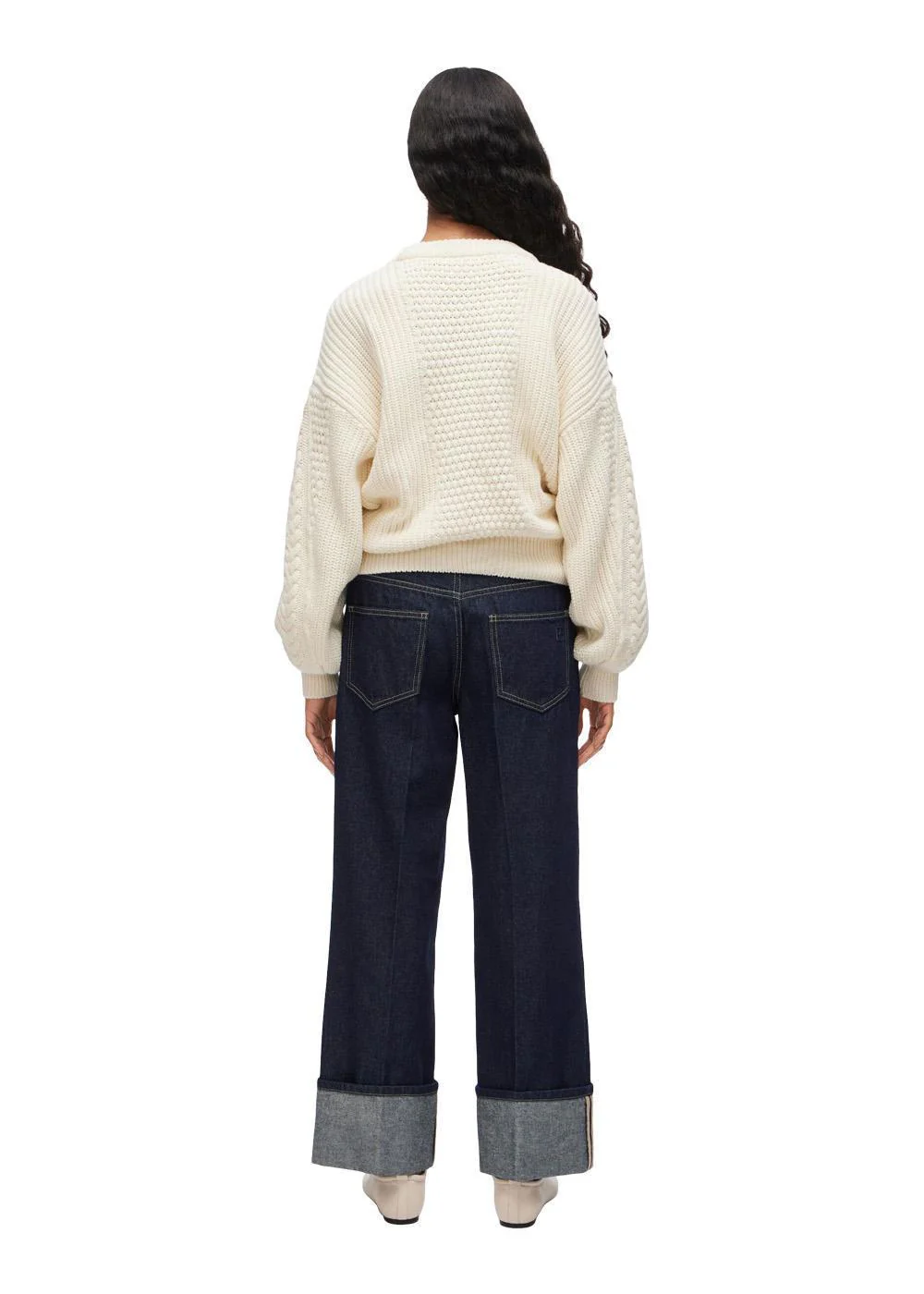 Roumartine rw 7/8 s-f  denim - Dark Denim Blue - Image 4