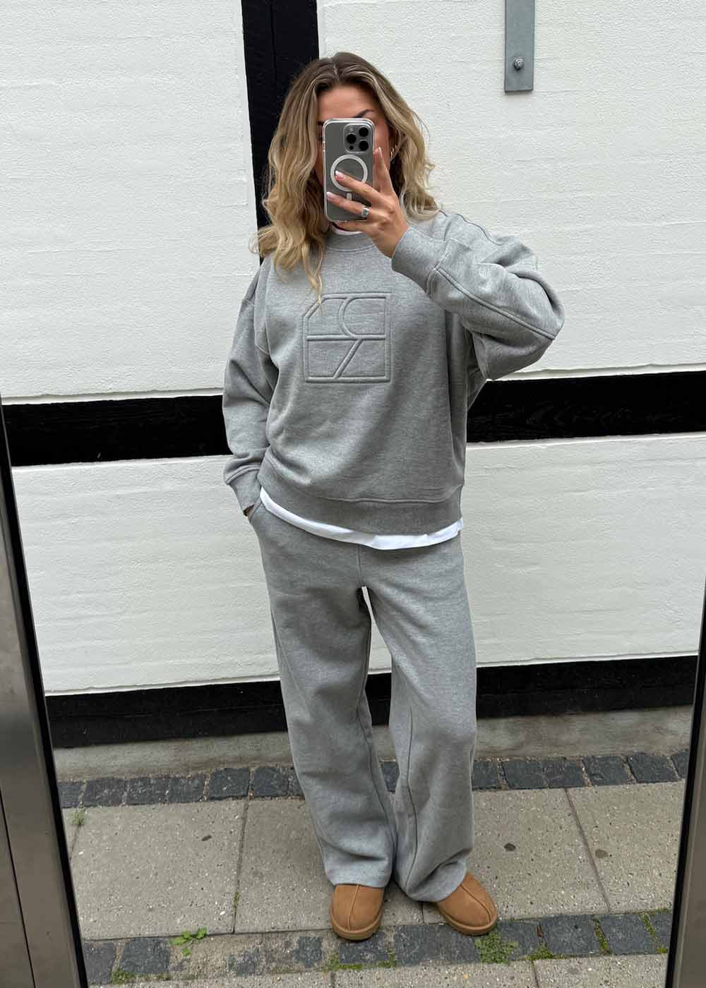 ROUNELLA RW SWEATPANTS - Light Grey Melange - Image 2