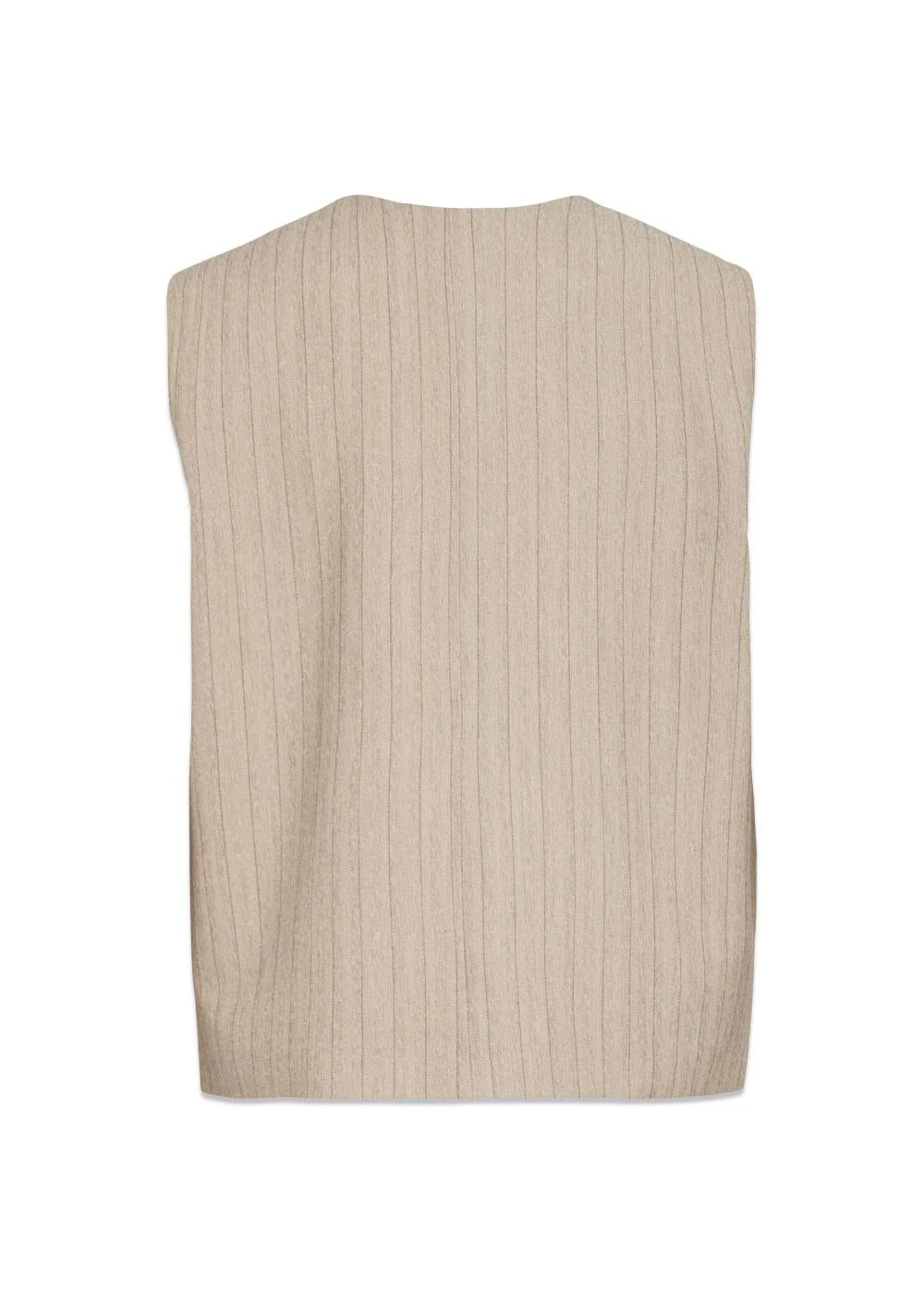 ROUSAGA OVERSIZED WAISTCOAT - Feather Gray Melangé Herringbone - Image 4