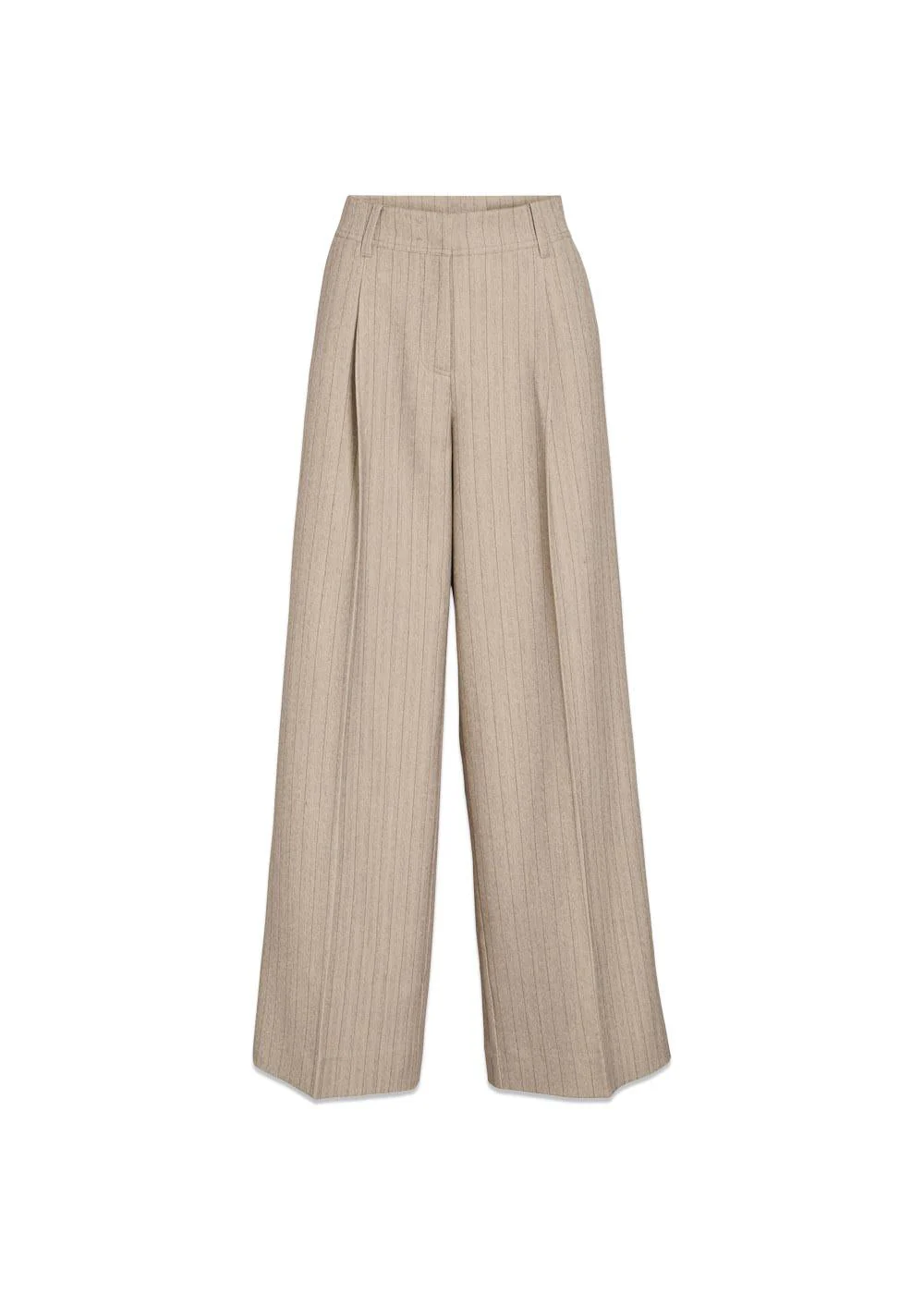 ROUSAGA RW W/F F/L TROUSER - Feather Gray Melangé Herringbone