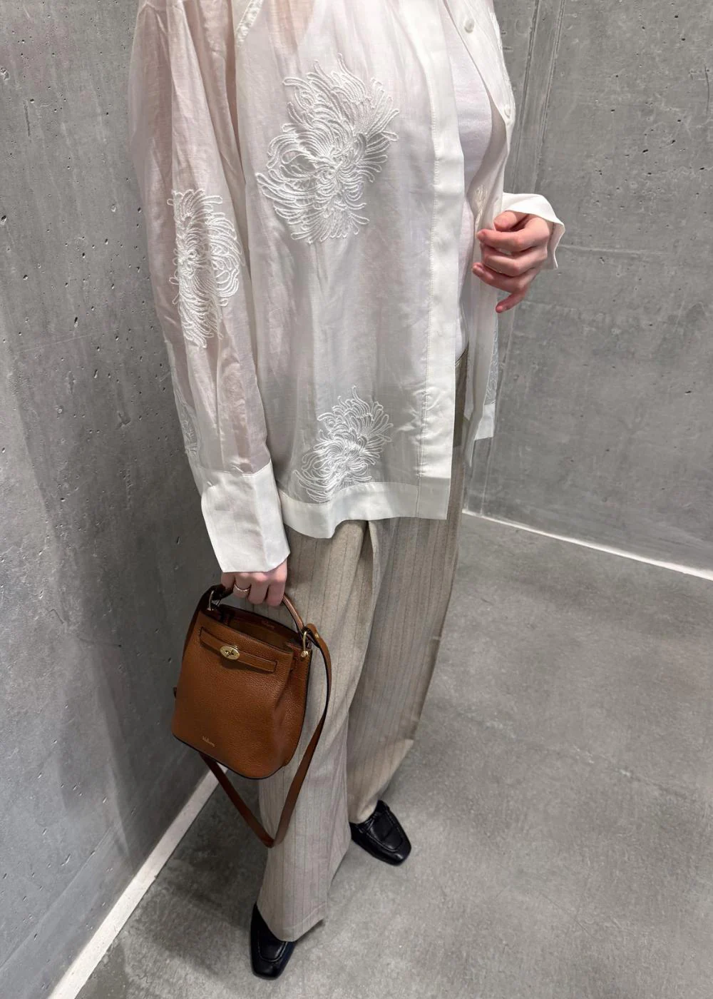 ROUVANNA OVERSIZE SHIRT - Cloud Dancer - Image 6