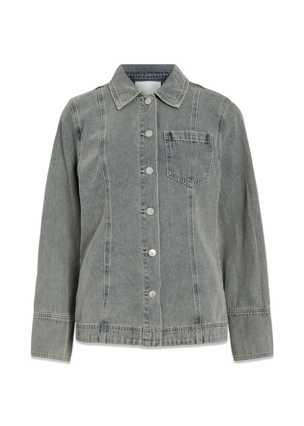 ROUVIVIAN L/S DENIM SHIRT - Light Blue Denim