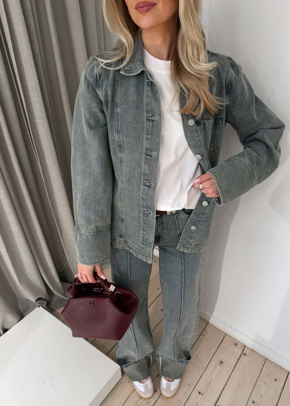 ROUVIVIAN L/S DENIM SHIRT - Light Blue Denim - Image 3