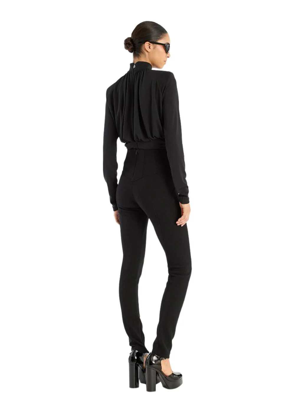 RUCHED LS TOP - Black - Image 4