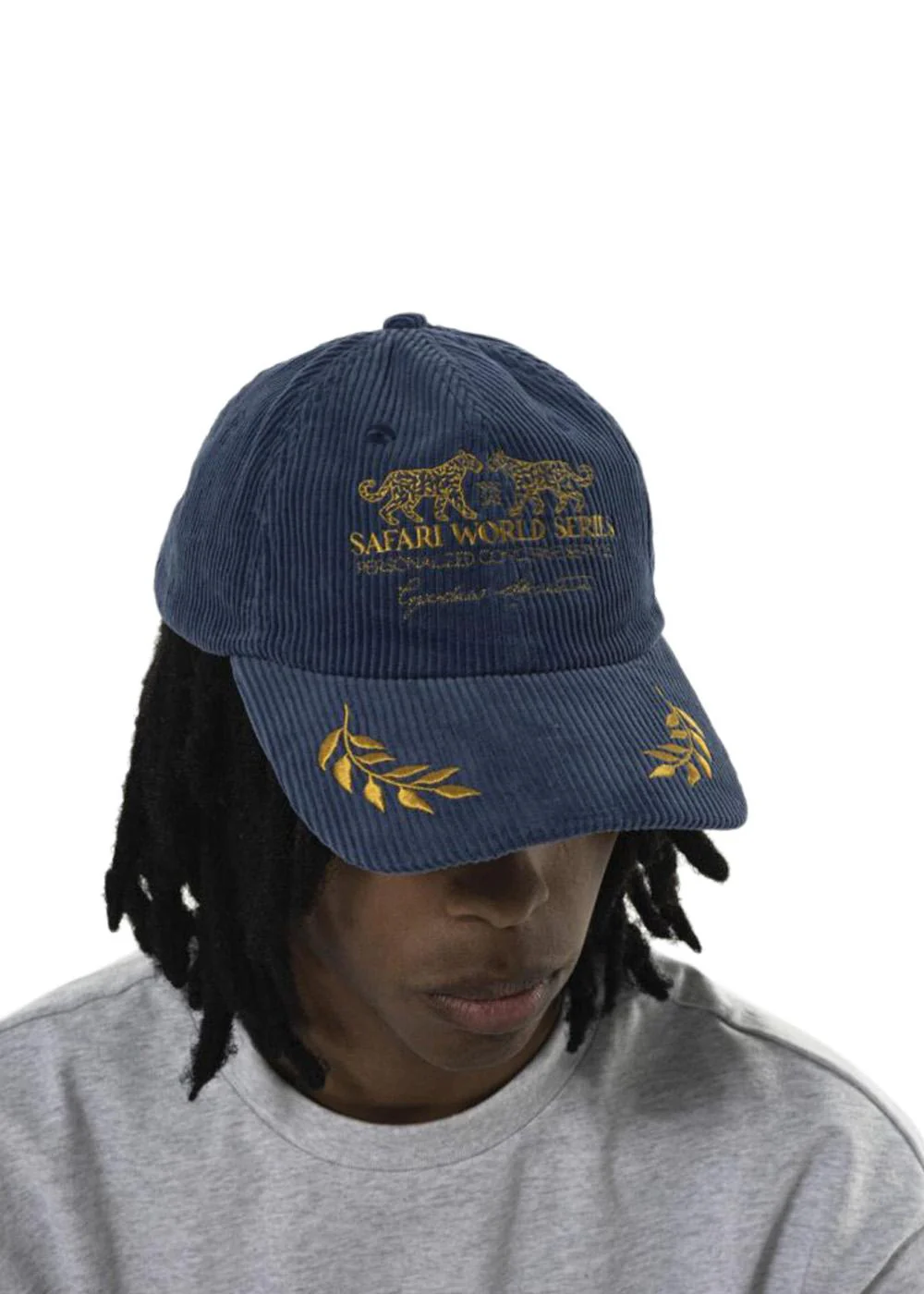 SAFARI CAP - Blue/Gold - Image 2