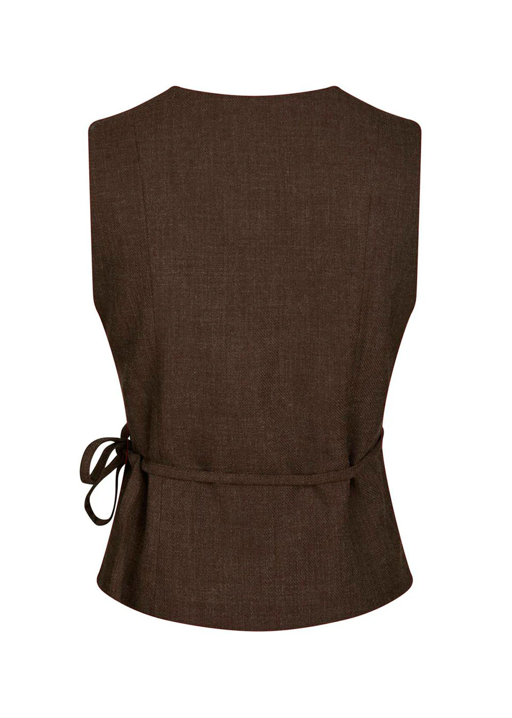 Samara Melange Waistcoat - Brown Melange - Image 2