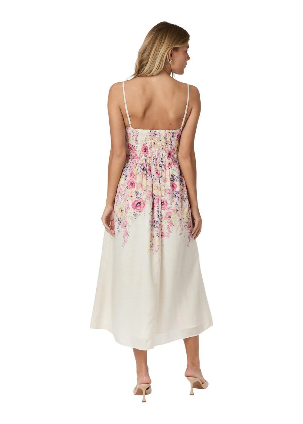 Sanni Flower Print Dress - Ivory - Image 4