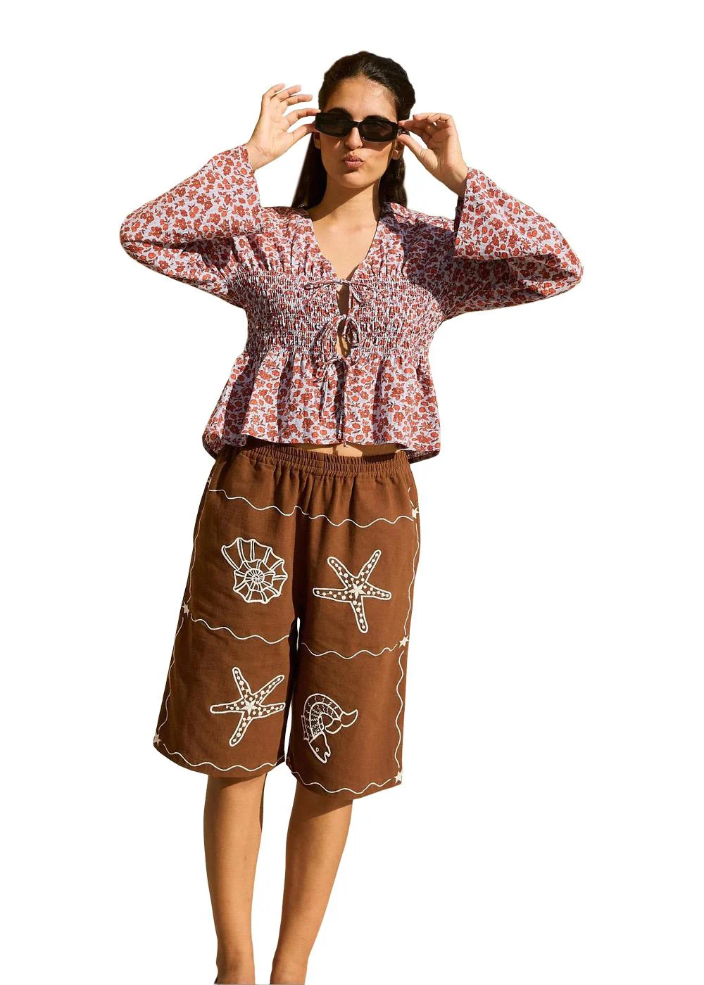 Seashell Shorts - Soft Brown - Image 5