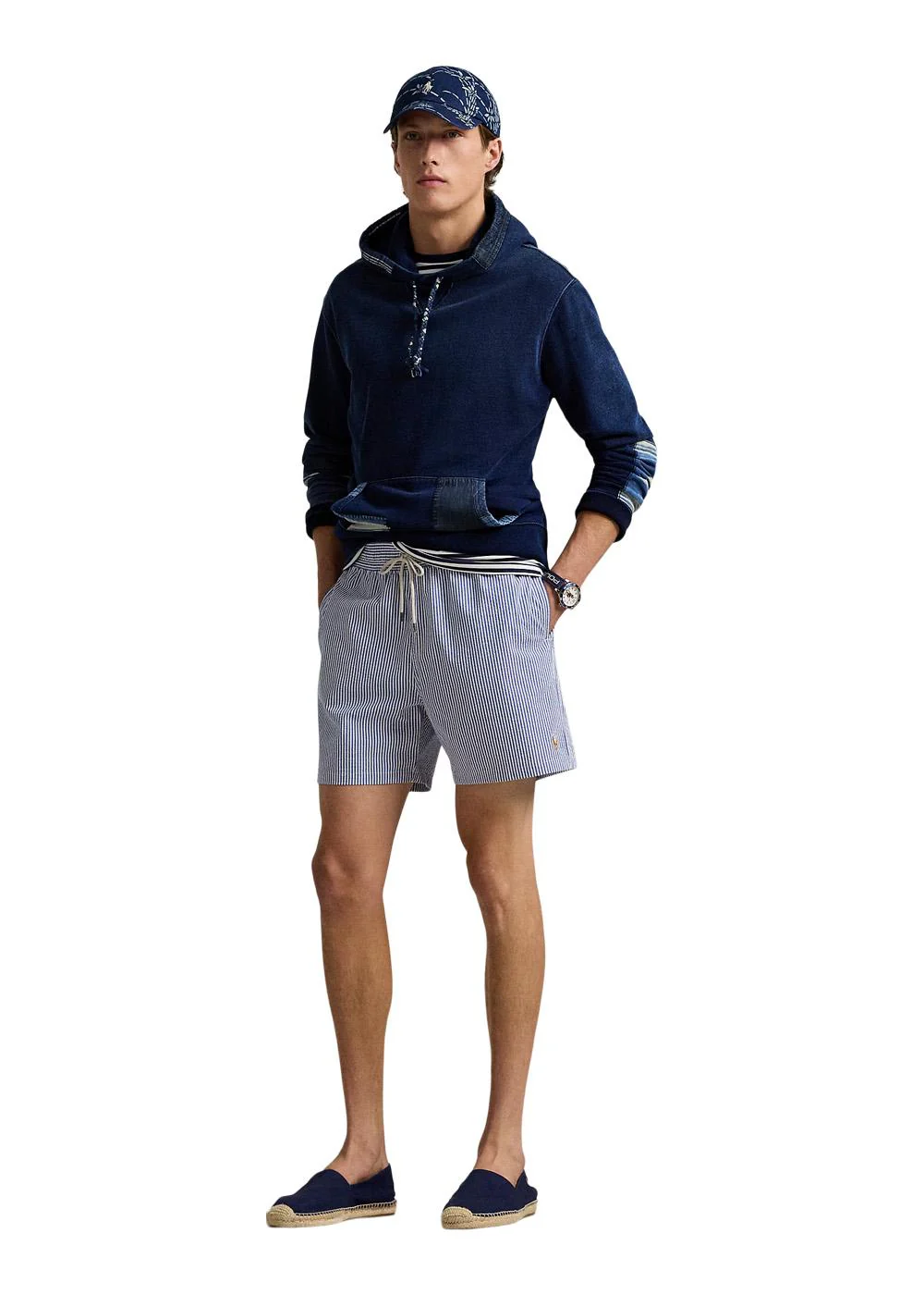 Seersucker Traveler short - Blue Stripe - Image 2