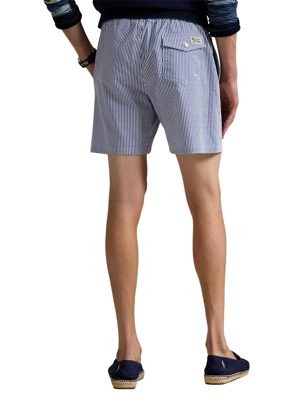 Seersucker Traveler short - Blue Stripe - Image 3
