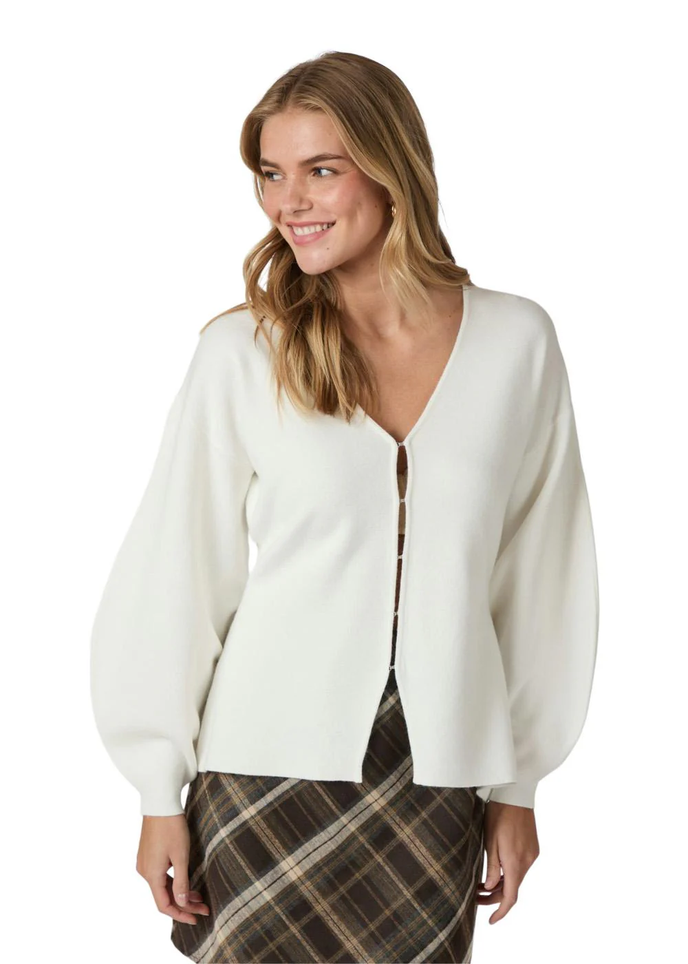 Sellie Knit Cardigan - Off White - Image 3