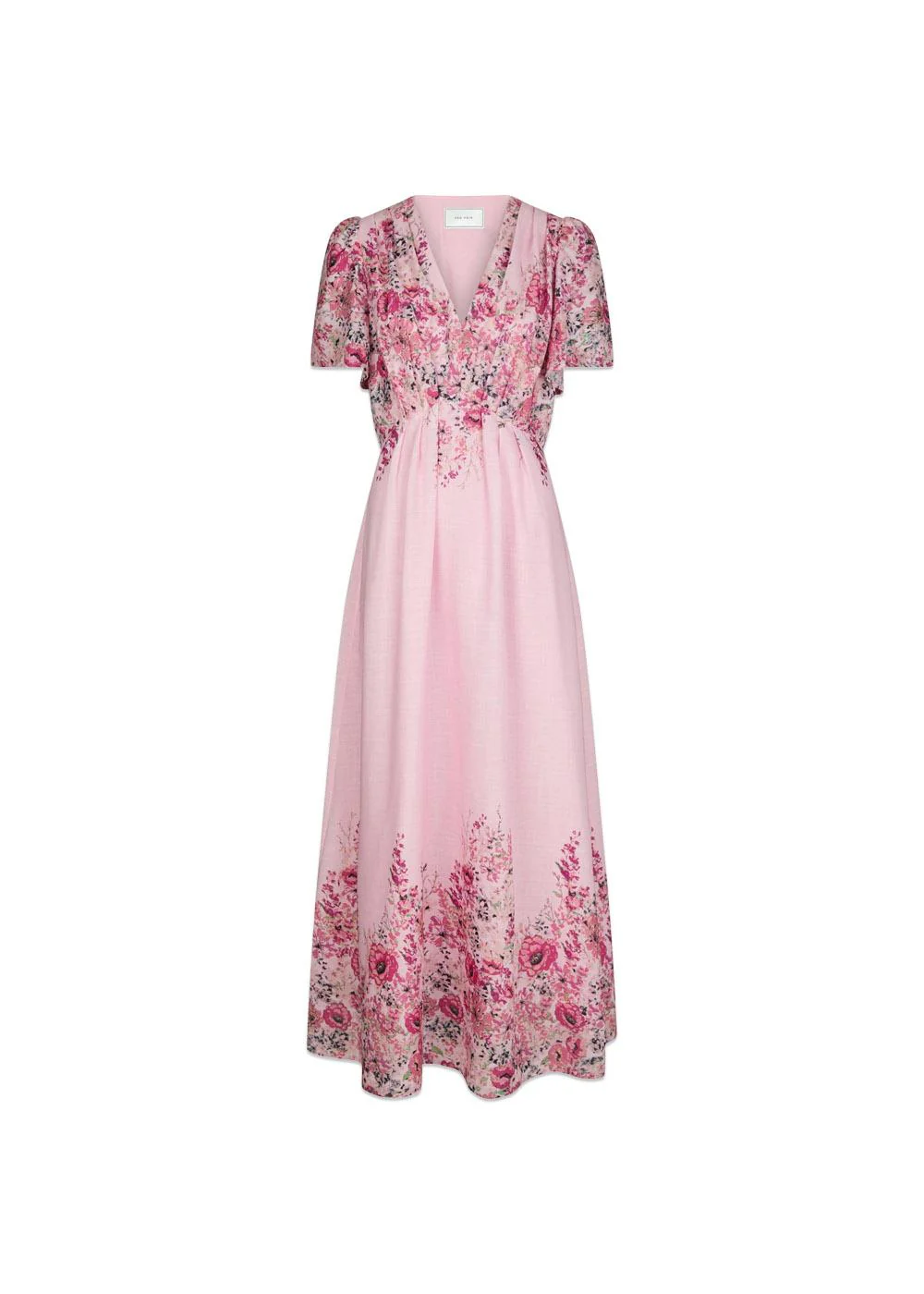 Serna Flower Print Dress - Light Pink