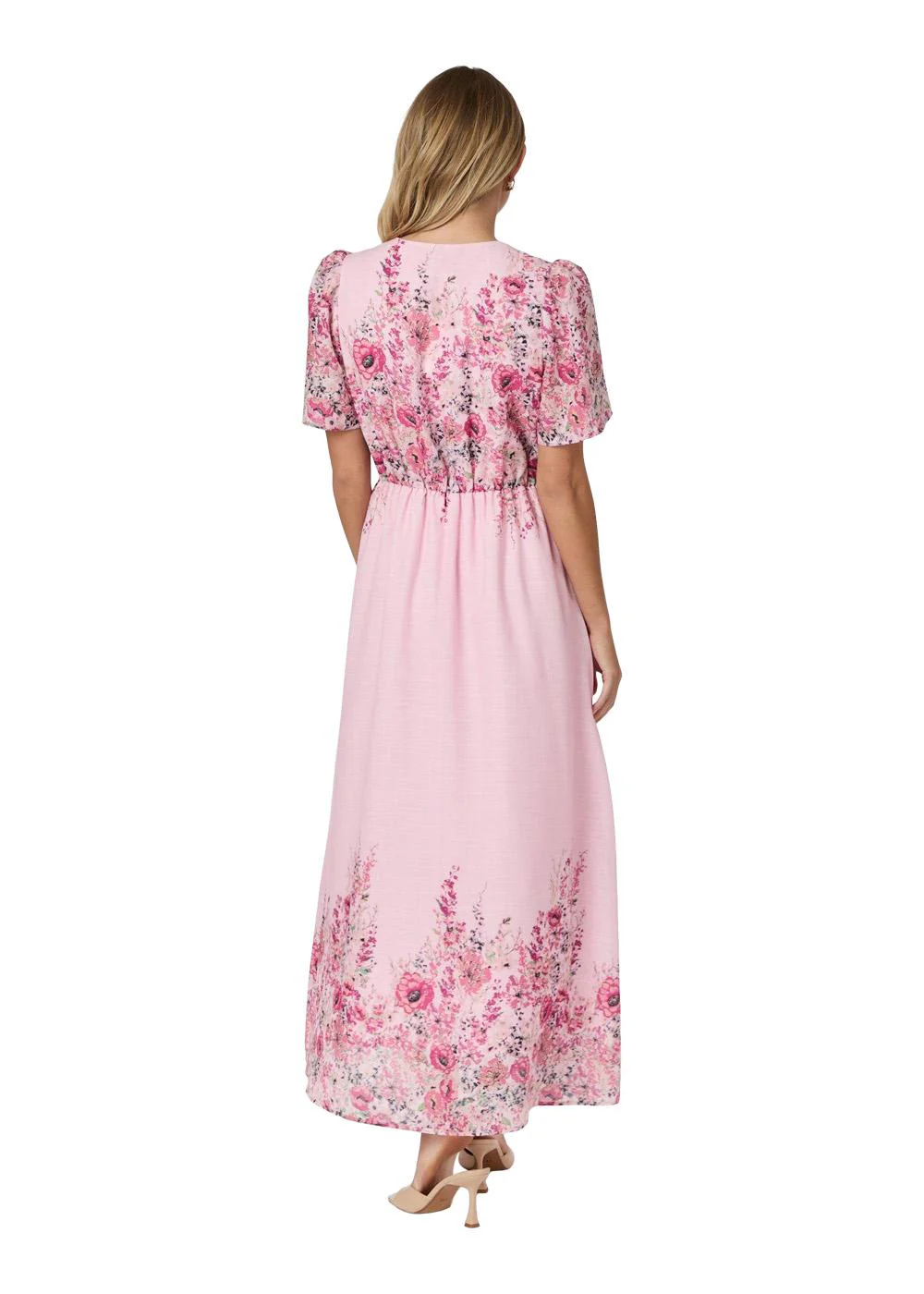 Serna Flower Print Dress - Light Pink - Image 4