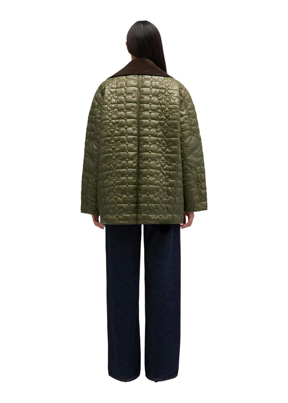 Shiny Quilt Jacket - Kalamata - Image 3