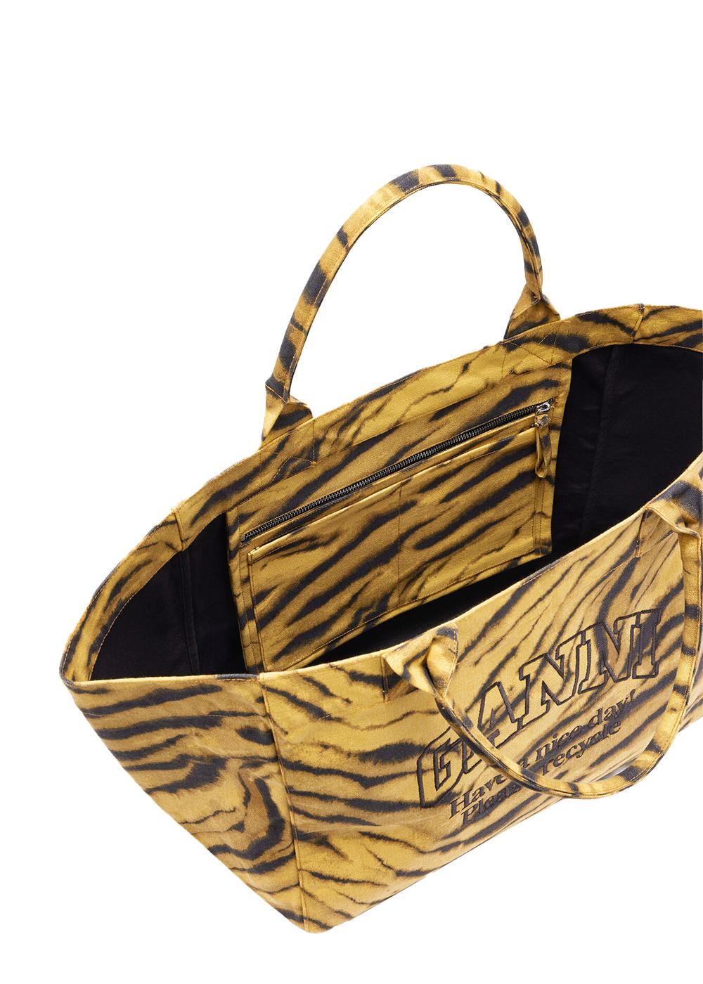 Shopper XXL Pocket Print Zebra - Khaki - Image 4