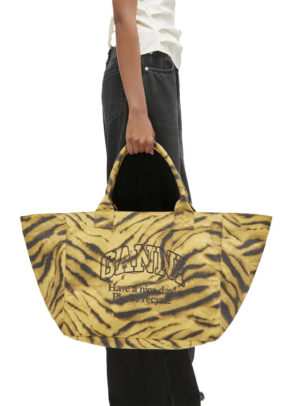 Shopper XXL Pocket Print Zebra - Khaki - Image 6