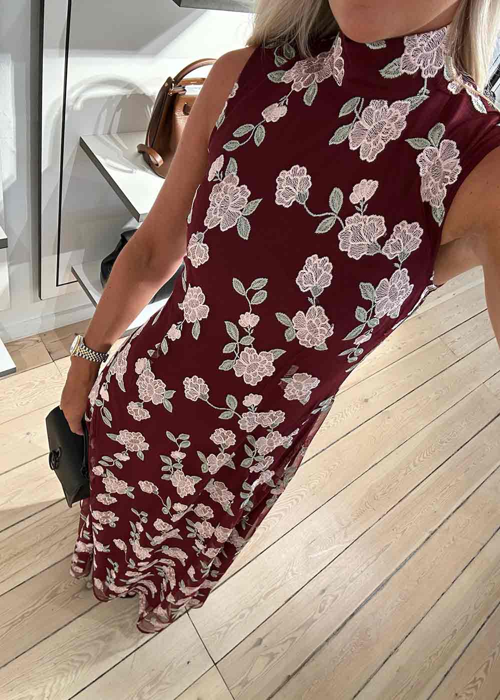 SLEEVELESS MAXI DRESS - Zinfandel Comb. - Image 5
