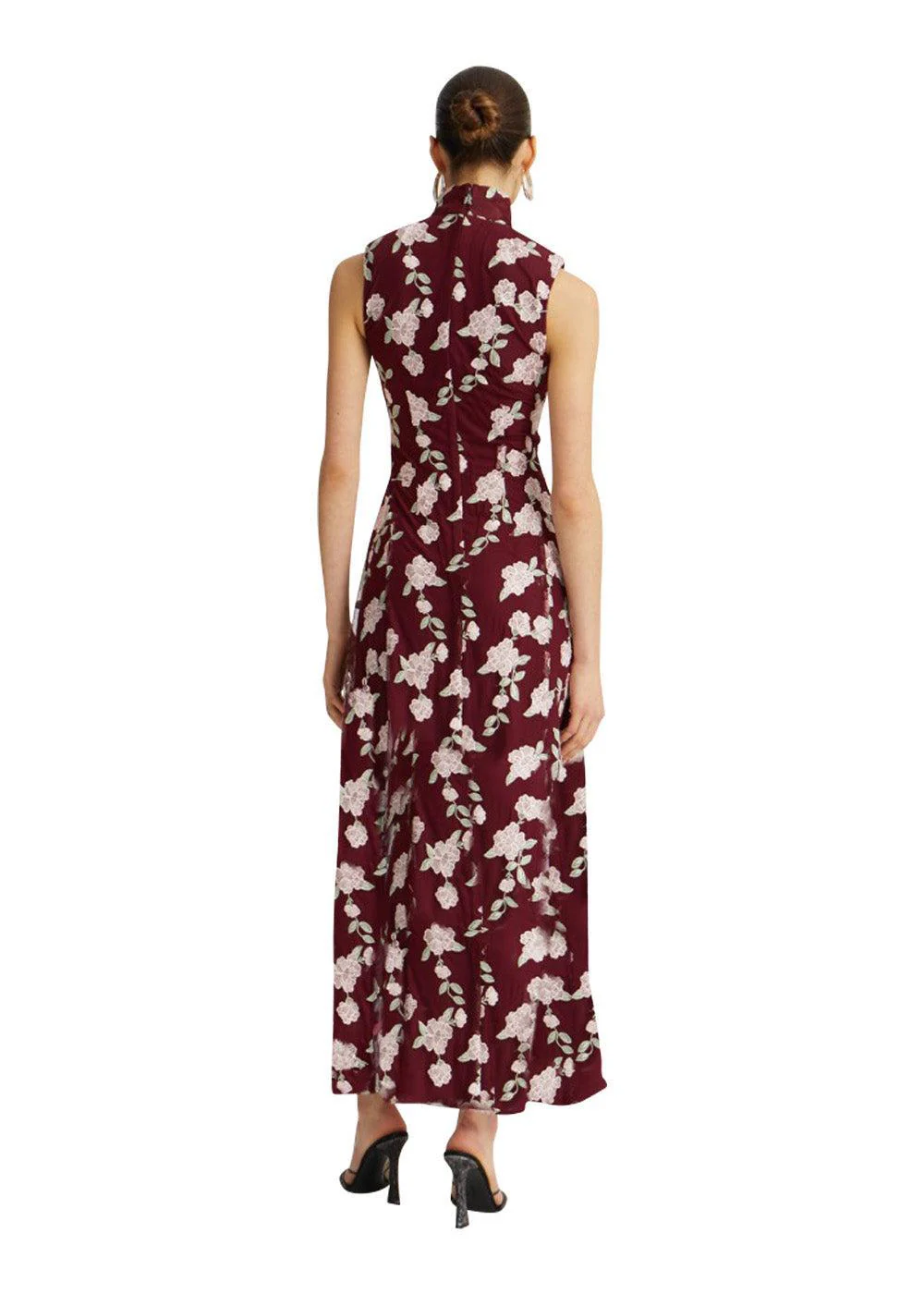 SLEEVELESS MAXI DRESS - Zinfandel Comb. - Image 7