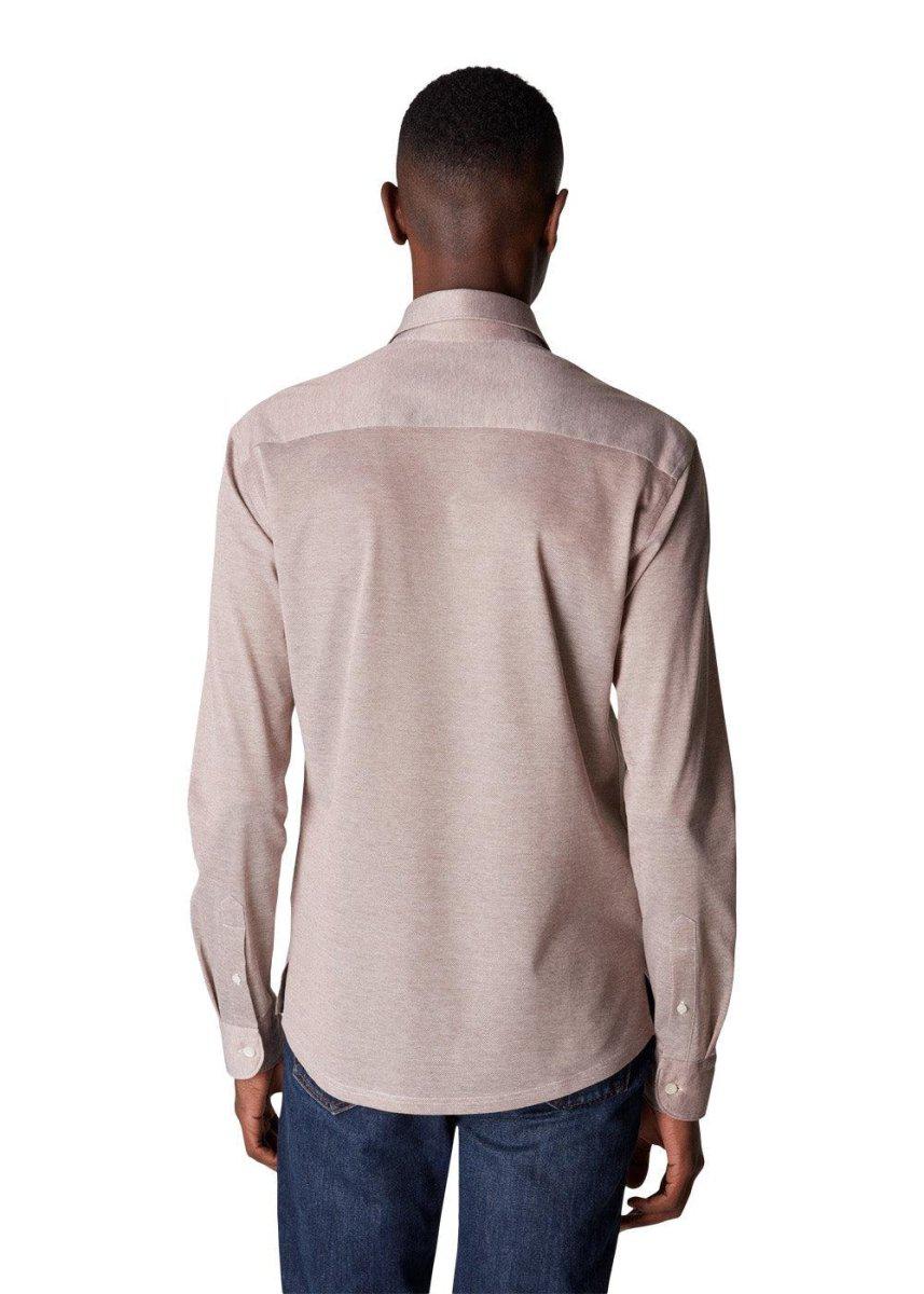 Slim-Oxford Pique Shirt - Beige - Image 5